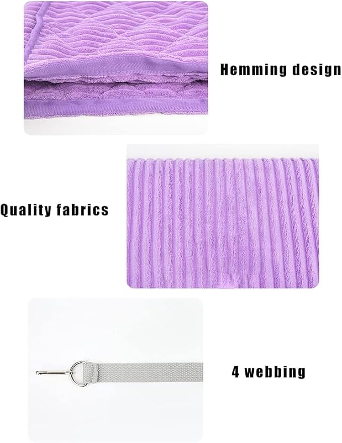 Large Ferret Hammock Hanging Tunnel Bed for Cage Hanging Plush Double Bunk Bed for Rats, Hamsters, Guinea Pigs, Chinchillas, Squirrels (Purple)