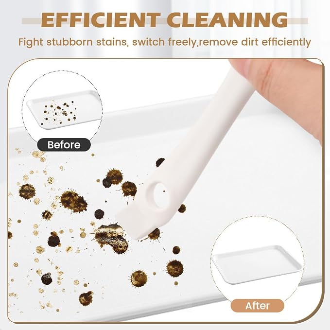 2Pcs Bird Cage Cleaner with Long Handle, Birds Cag e Droppings Removal Brush, Removes Poop Cag-e Brush for Cleaning Birds Parrot Cages Kennels Perches,Essential Bird Cage Accessory