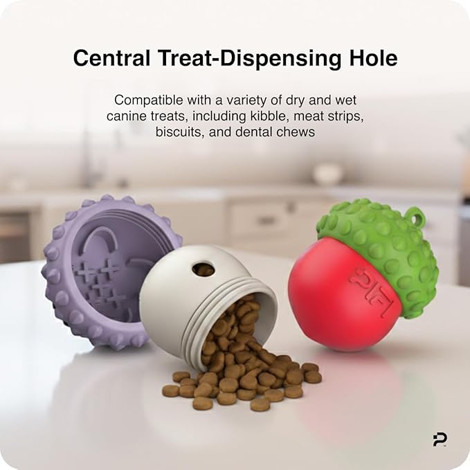 PiFi Interactive Dog Toys for Small Dogs, Treat Dispensing Dog Toy for Wet, Dry & Frozen Treats, Slow Feeder & BPA-Free Enrichment Toy, Twist-Apart Easy-Clean Design
