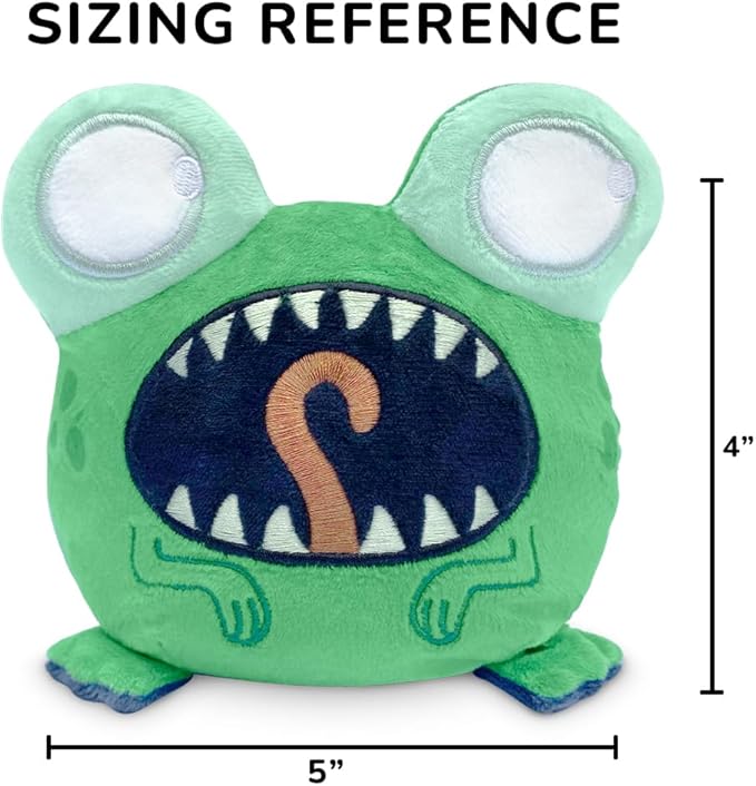TeeTurtle Twisted Cryptids Loveland Frog Reversible Plushie 4" - Cute Kawaii Soft Stuffed Animal
