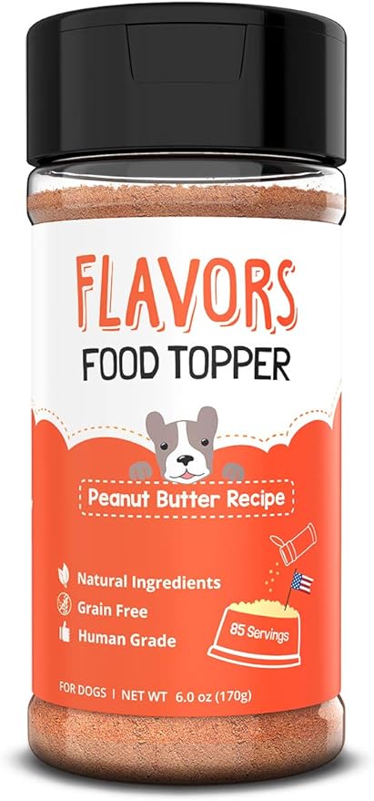 BEAUMONT BASICS Flavors Food Topper and Gravy for Dogs - Peanut Butter Recipe, 6.0 oz. - Human Grade, Grain Free - Perfect Kibble Seasoning and Treat Mix for Picky Dog or Puppy