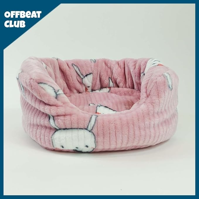 GuineaDad Guinea Pig Hideout & Tunnel Set – Plush Enrichment Toys and Accessories for Guinea Pigs – Soft Small Animal Hideaway, Tunnel, and Hiding Hut – Indoor Play for Cage or Enclosure (Pink)