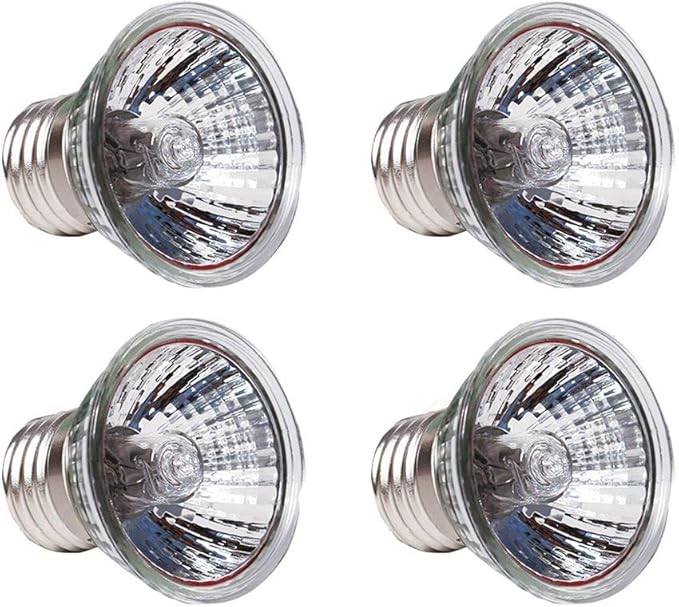 4-Pack 50W Heating Lamp,110V F Heating Lamp Spot Lamp for Turtle Aquarium Aquatic Reptile Lizard Habitat Heat Lighting,4 Pcs