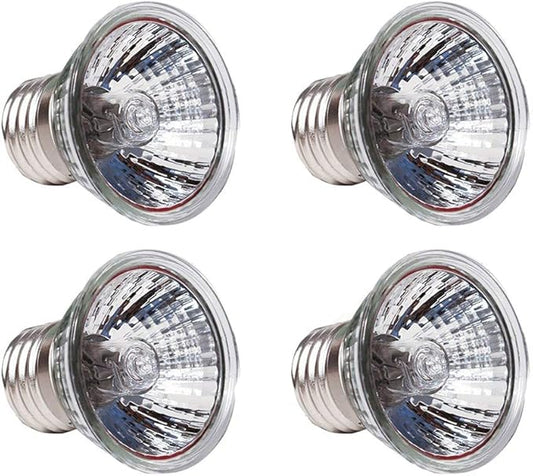 4-Pack 50W Heating Lamp,110V F Heating Lamp Spot Lamp for Turtle Aquarium Aquatic Reptile Lizard Habitat Heat Lighting,4 Pcs