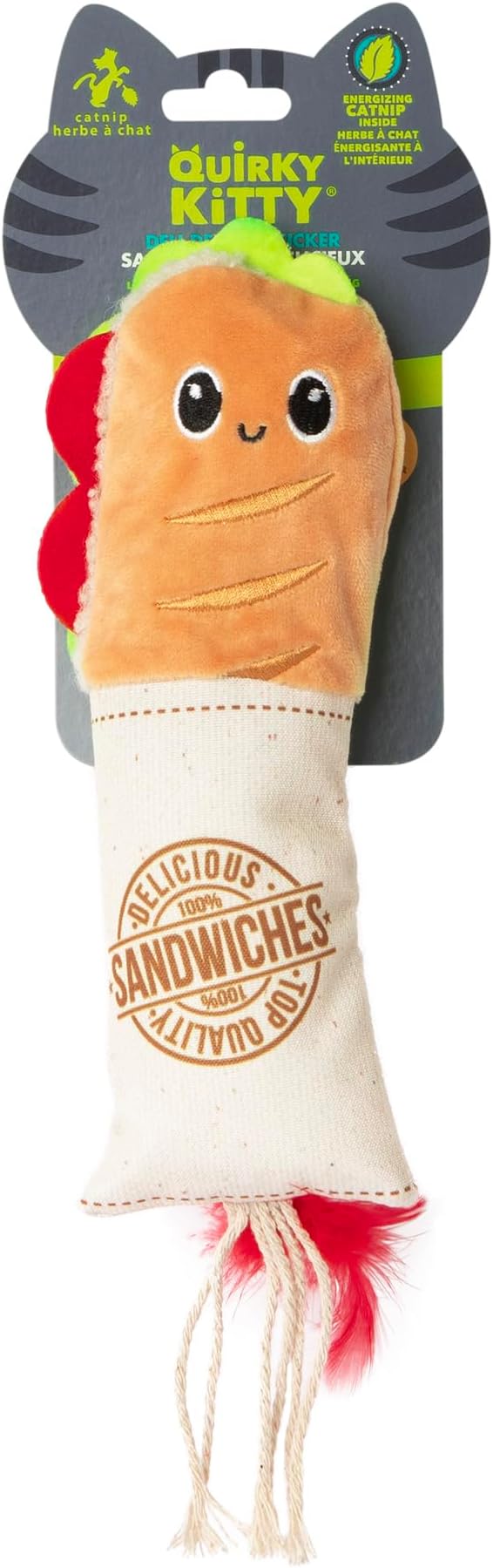 Deli Delight Kicker with Energizing Catnip Cat Toy, Pack of 1
