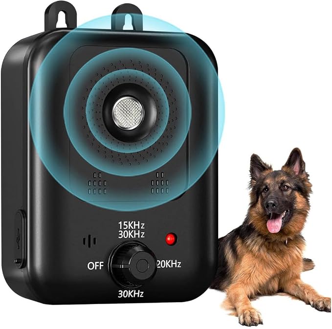 Anti Barking Device for Dogs, Ultrasonic Dog Bark Deterrent Devices, Auto Dog Barking Deterrent Devices, 3 Modes Ultrasonic Bark Box, Dog Barking Stopper Long Range 33ft, for Indoor & Outdoor Use