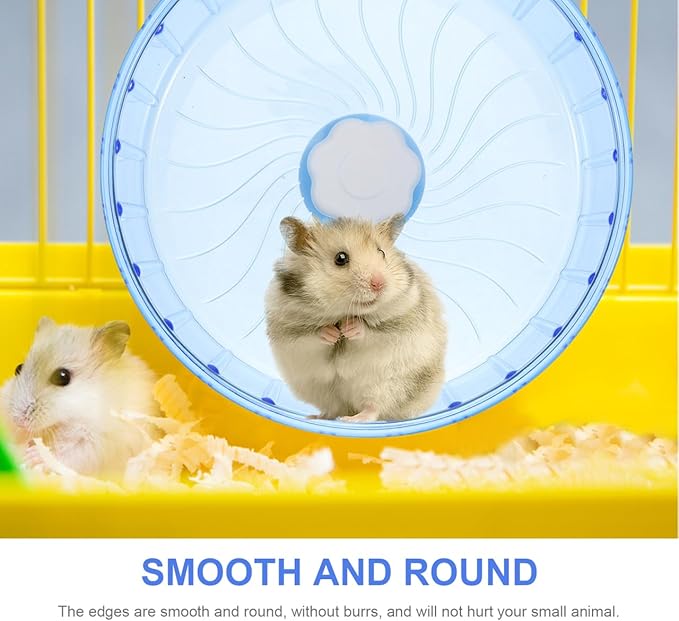 MERRYHAPY Silent Hamster Wheel 5.51In Running Wheel for Small Pets Hamster Guinea Pig Gerbil Chinchilla Cage Toy with Low Noise Design