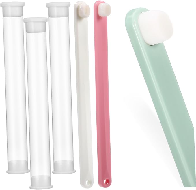 3pcs Soft Bristle PET Toothbrush Set for Dogs Cats and Rabbits Micro Head Oral Care for Small Breeds Gentle Tooth Cleaning Supplies