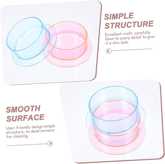2Pcs Plastic Pet Water Bowl and Multi-Function Hamster Food Holder Anti-tip Reptile Dish for Pets Like Guinea Pigs Rabbits Chinchillas and Hamsters Practical and Cage Feeder