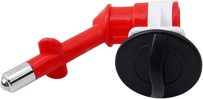Sevenfly 1Pcs Pet Water Dispenser Nozzle Dogs Cats Water Feeder Nozzle No-Drip Water Dispenser Fountain Bottle Head Anti-Leaking Pet Hanging Drinking Nozzle, Red