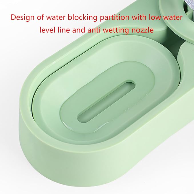 Pets Automatic Feeders 18oz Water Dispenser Food Bowl Gravity-Fed Water Fountains for Small Animal Cat Rabbit Ferret