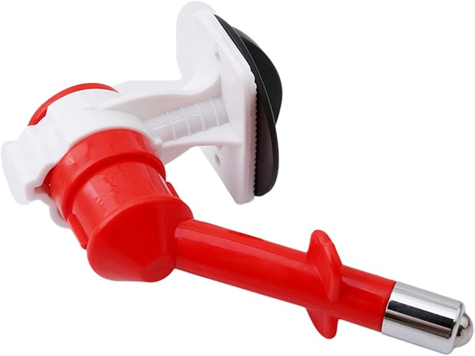 Sevenfly 1Pcs Pet Water Dispenser Nozzle Dogs Cats Water Feeder Nozzle No-Drip Water Dispenser Fountain Bottle Head Anti-Leaking Pet Hanging Drinking Nozzle, Red