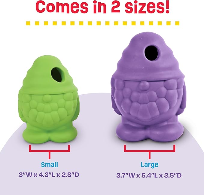 Brightkins Tough & Tumble Treat Dispenser Large Gnome - BPA Free Enrichment Treat Dispensing Dog Toy for Aggressive Play (Pack of 2)