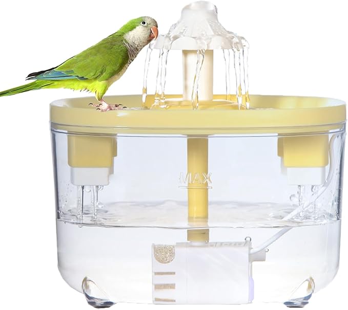 Automatic Parakeet Bird Bath for Indoor Cage Parrots Automatic Bird Bathtub Shower Budgie with Pump for Cockatiels Lovebirds Finches Canaries Small Feathered Pet