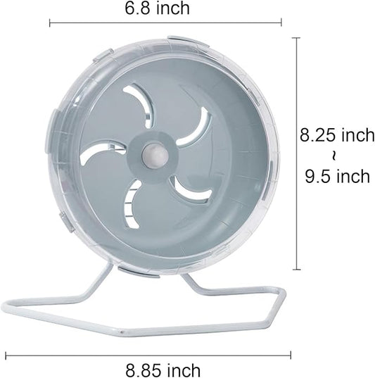 1pc 7 inch Grey Silent Exercise Hamster Wheel, Height-Adjustable Wheel Cage Accessories, Running Toys Small Animals Exercise