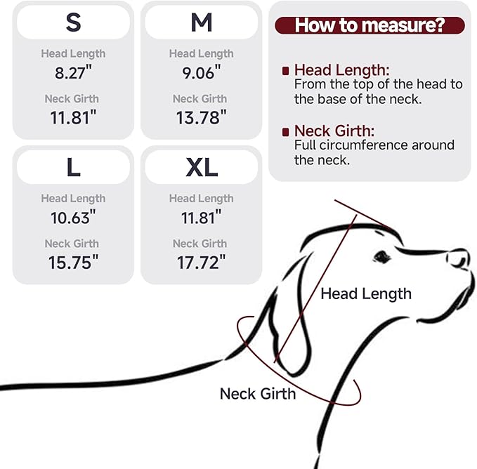 Nanaki Dog Calming Hoodie & Ear Cover, Extra Large July 4th Head Wrap with Ear Pads - No-Shake Hematoma Protection, Noise Cancelling for Fireworks, Grooming, Blow Dryer & Bath,Ear Warmers
