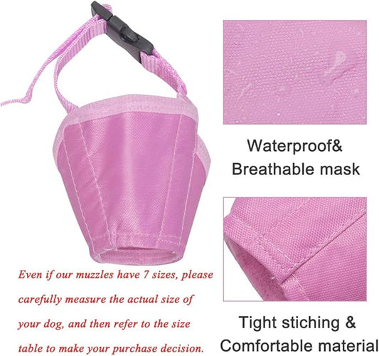 Coppthinktu Dog Muzzle Suit - 7PCS Adjustable Muzzles for Small, Medium & Large Dogs - Soft, Comfortable Mouth Cover for Long Snout