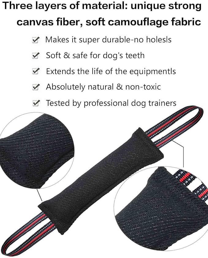 Clysoru Tug Toy for Dogs Tug of War Dog Toy with 2 Strong Red Band Handles Lasting Training Equipment Puppy to Large Dogs Interactive Toy Best for Tug of War Pull Indestructible Rope Toys (Purple)