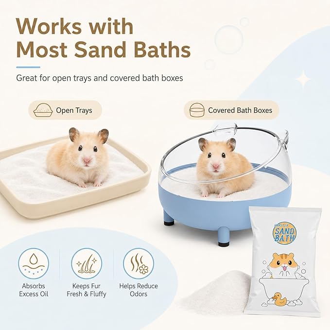 Meow&Woof Bath Sand for Hamster 2.2 lbs Dust Free Desert Sand or Potty Litter Sand for Chinchillas Gerbil Syrian Mice Small Animals Trial Version 2.2 Lbs