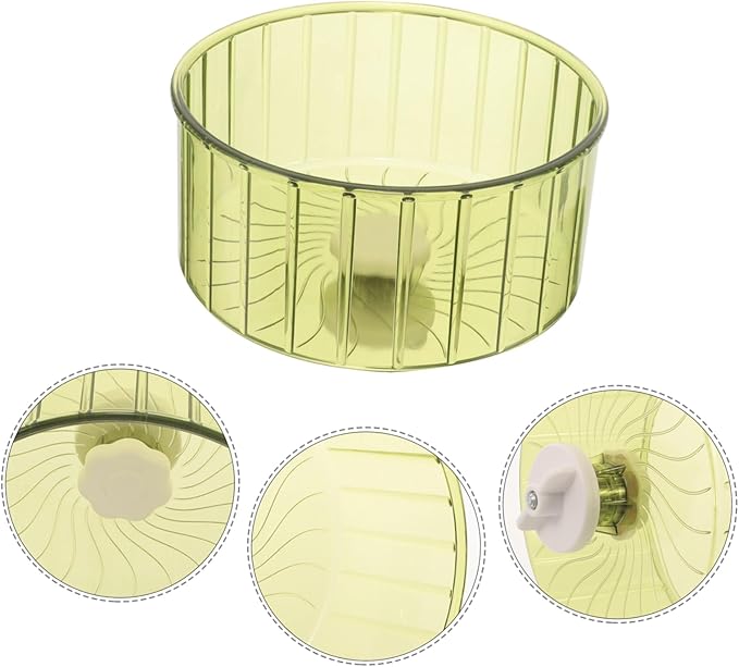 Abaodam Silent Hamster Running Wheel 12 Inch Dual Bearing Crystal Exercise Wheel for Hamsters Gerbils and Chinchillas for Quiet Play and Healthy Exercise