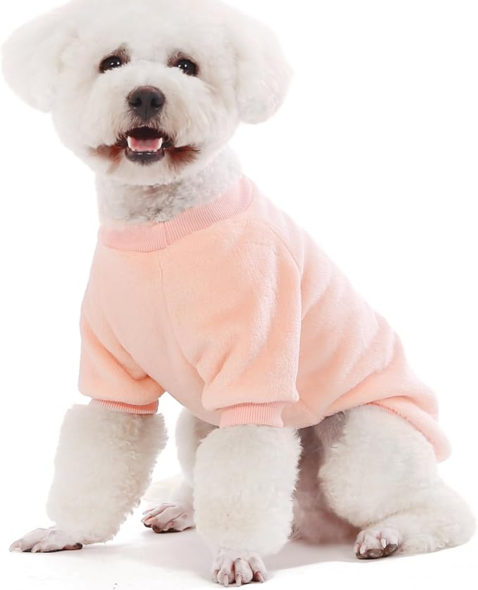 FabriCastle Dog Sweaters, 3-Pack Dog Clothes for Small Dogs Girl & Cats, Soft and Warm Pet Coats XXS - XXL, Winter Pet Jackets, Doggy Apparel Costumes Outfits (Ballet Pink,SkyBlue,Peach, XX-Large)