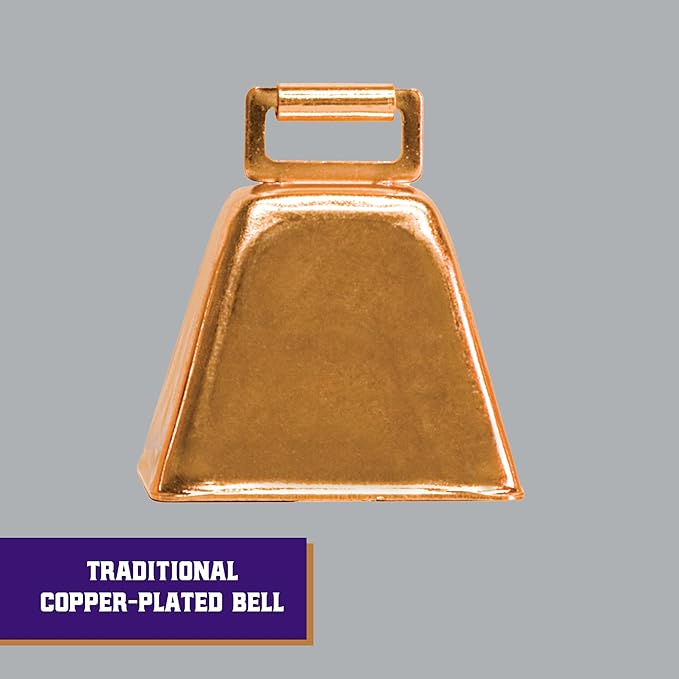 Weaver Livestock Copper-Plated Small Cow Bell, Robust Herd Tracking Loud Bell, Lightweight Goat Bells for Cow, Goat, and Sheep, 1.75” x 2.25” x 2.5” (Pack of 2)