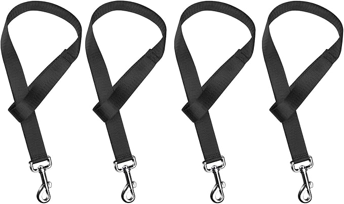 Harrison Howard 4PCS 22” Easily Packed Sturdy Nylon Bucket Straps for Hay Nets and Water Feeder Buckets-Black