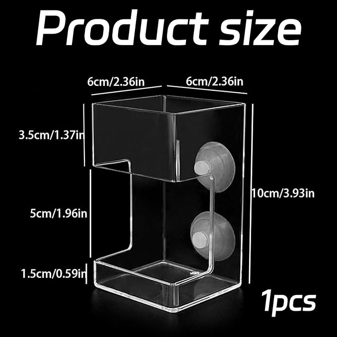 Fish Feeder,Automatic Fish Feeder,New Feeding Ring,with Suction Cups Feeding Tube Ring Accessories,Tube for All Kinds of Food Tanks Bowls Accessories(Square)