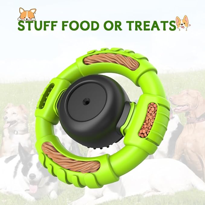 Dog Toys for Aggressive Chewers Large Medium Small Breed, Indestructible Durable Tough Dog Chew Toys to Keep Them Busy, Nylon Rubber Interactive Dog Toys