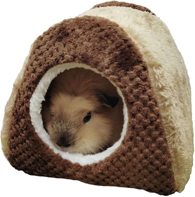Oncpcare Fleece Rat Bed Warm Guinea Pig Tent Hideout Guinea Pig Cave Bed Cage Bedding for Hamster Hedgehog Chinchilla Nest