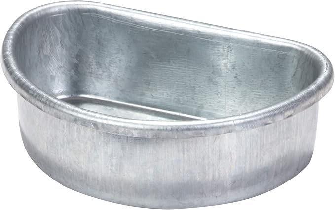 Pet Lodge® Galvanized Cage Cups | Feeder & Waterer for Small Animals | Clips Inside of Cage | Bunny Cage Cup | 1/2 Pint
