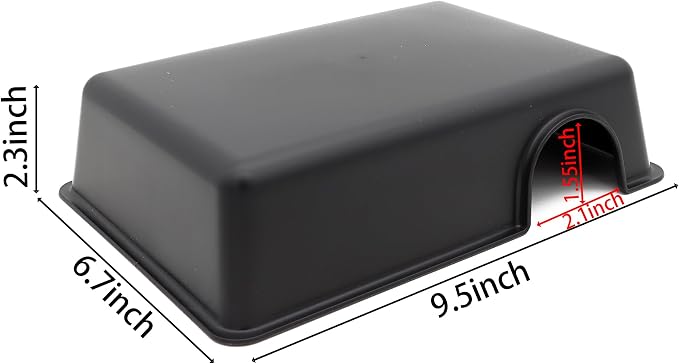 Reptile Hide Box Snake Hide Feel Secure and Safe, Gecko Hide (Black, Large 2 Pcs)