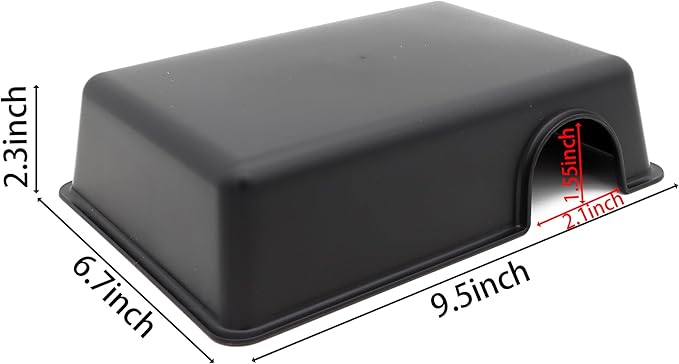 Reptile Hide Box Snake Hide Feel Secure and Safe, Gecko Hide (Black, Large 4 pcs)
