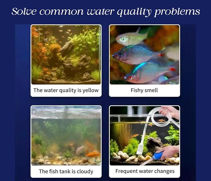 Ecological Aquarium Water Purifier, a new Type of Fish Tank Filter Cube, Suitable for Aquariums, Ponds, and Horse troughs Filters (Blue) (1)