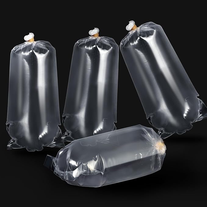 Fish Bags 100 Packs, 4x10" Round Bottom Double Seal Clear Live Fishes Bags Fish Transport Container for Small Fishes and Shrimp (Ultimate 3 mil, 100 Pack)