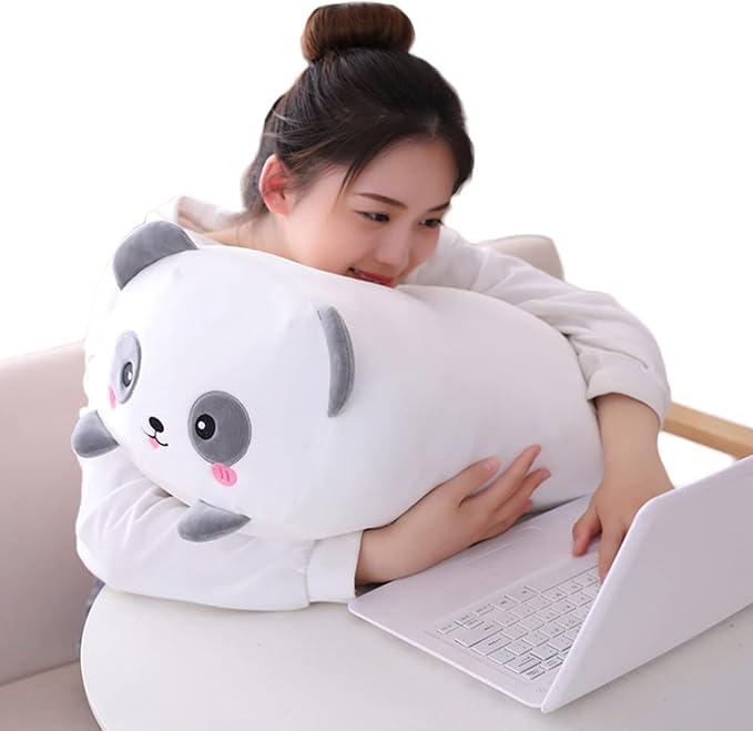 Panda Plush Stuffed Animal, Soft Panda Plush Hugging Pillow Cylindrical Body Pillow Toy Gifts for Kids, 23.6"