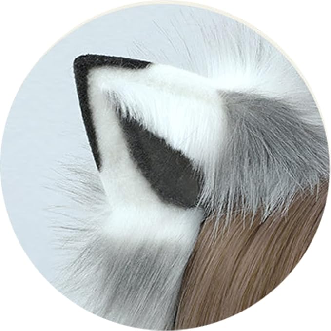 Faylay Women Dog Ear Headband Furry Animal Ear Hair Accessories