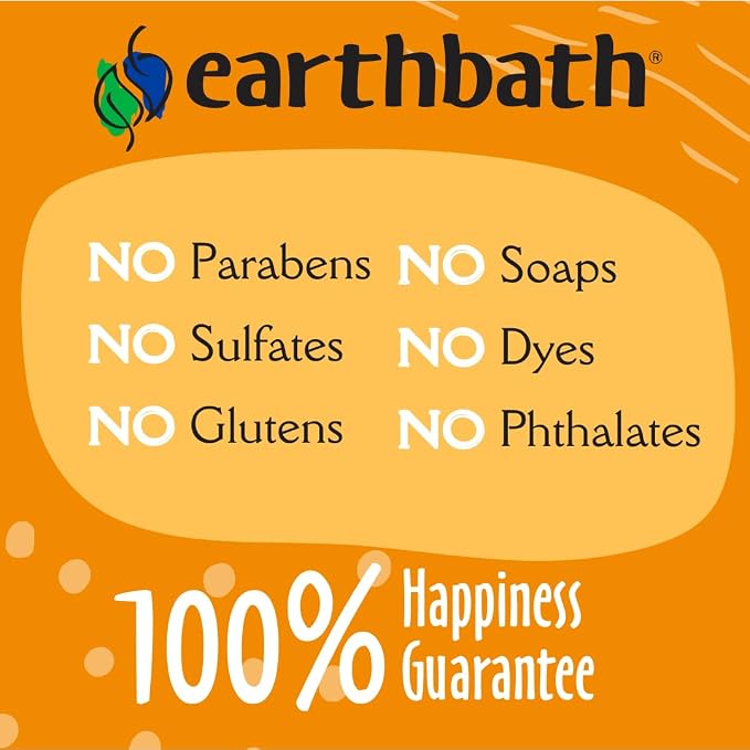 earthbath, All Natural Hypo-Allergenic Dog Grooming Foam - Fragrance Free Dog Shampoo for Allergies and Itching, Cruelty Free, No Water Needed, Rub On & Towel Off, Made in USA, Dog Supplies - 8 Oz