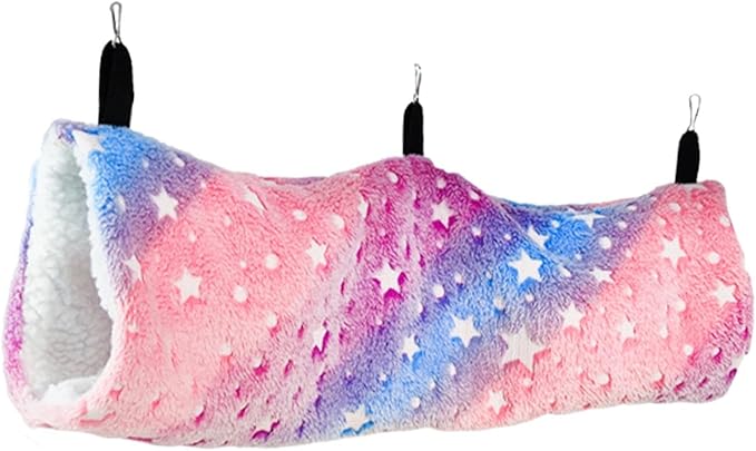 Ferret Hammock Hanging Tunnel Bedding Cute Nest Hanging Hamster Toy for Squirrel Sugar Glider