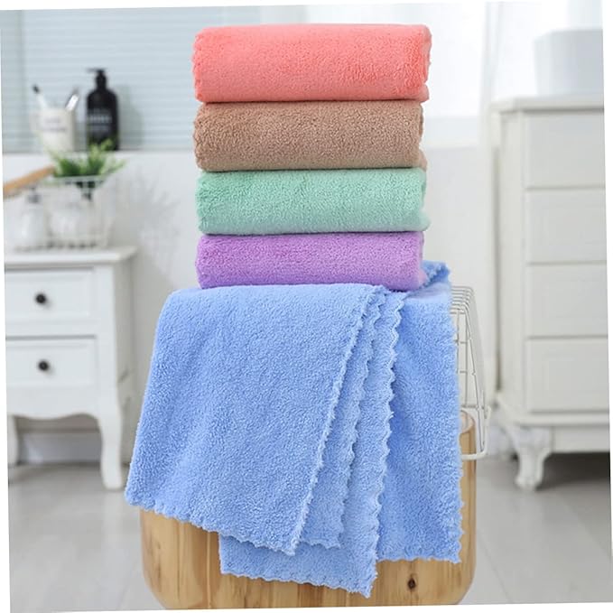 Hemoton 5-Pack Absorbent Hamster Bedding Towels Guinea Pig Cage Blankets Small Animal Bath Towels Soft and Quick-Dry PET for Rabbits and Other Small Pets