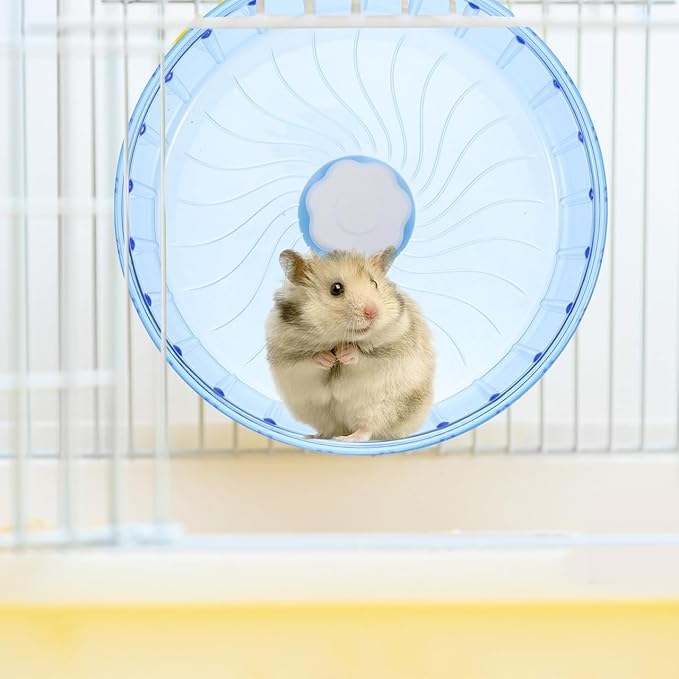 MERRYHAPY Silent Hamster Wheel 5.51In Running Wheel for Small Pets Hamster Guinea Pig Gerbil Chinchilla Cage Toy with Low Noise Design