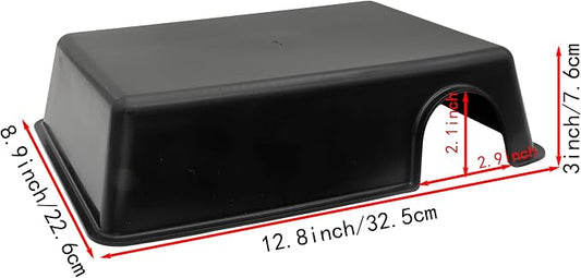 Reptile Hide Box Cave, XL 4 Pcs Snake Hide Feel Secure and Safe, Plastic Hideout for Leopard Gecko, Ball Python, Corn Snake, Lizard, Hamster & Hedgehog