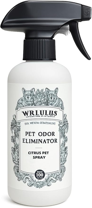 Pet Odor Eliminator Spray – Urine Odor Eliminator for Carpet, Couch & Litter Box –Pet Stain Remover and Strong Odor Eliminator – Safe for Dogs, Cats, Small Animals – Citrus Scent 8.45 Oz