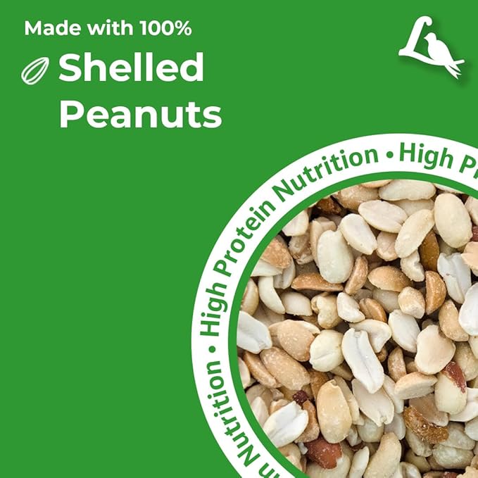 Lyric Sunflower Kernels No Waste Wild Bird Seed 25 lb Peanut Pieces - Shelled Peanuts for Wild Birds 15 lb - Perfect for Your Backyard Feeders