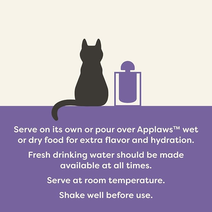 Applaws Bone Broth Fish & Chicken Variety 12-Pack Lickable Wet Cat Food Topper, High Protein, Limited Ingredient, Grain Free, No Artificial Additives (12 x 3 oz Resealable Spout Pouches)