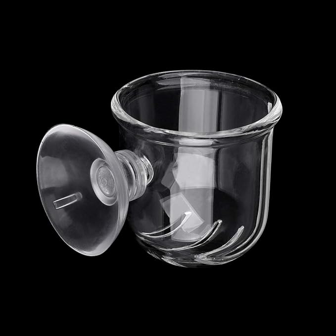 WEAVERBIRD Aquarium Glass Cone Feeder Red Worm Fish Tank Plant Shrimp Feeder Fish Feeding Cup
