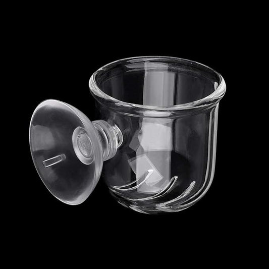 WEAVERBIRD Aquarium Glass Cone Feeder Red Worm Fish Tank Plant Shrimp Feeder Fish Feeding Cup
