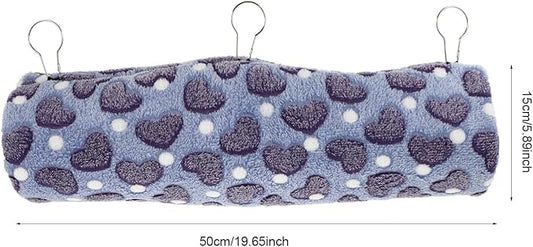 ARTIBETTER Adorable Hamster Tunnel and Hanging Plush Chinchilla Hammock Soft Small Animal Hideout Warm Cage Accessory for Ferrets, Guinea Pigs, and Sugar Gliders