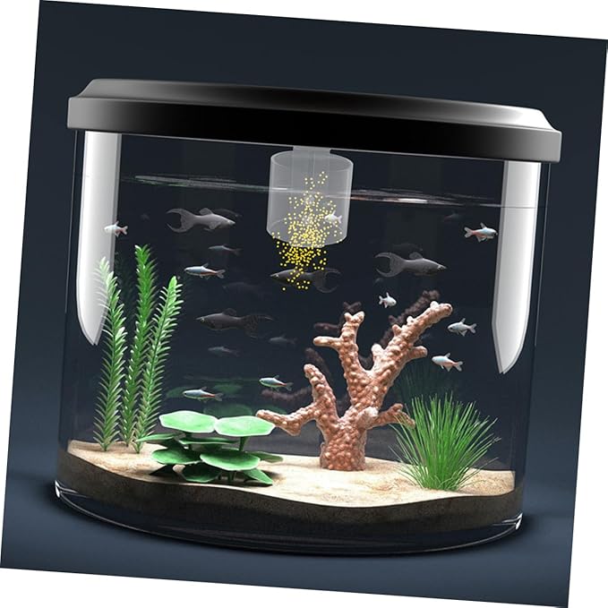 FRCOLOR Aquarium Fish Feeding Ring Fish Food Holder with Hook for Betta Shrimp Turtle Feeding