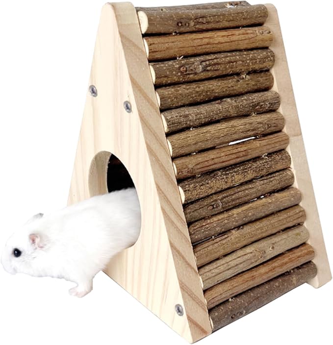Hamster Hideout- Small Animal Bed Hut House Habitats, Cage Decor for Mice Gerbils